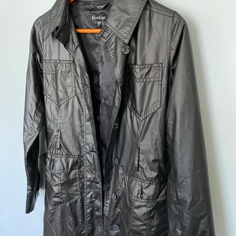 3/$25! Bebe Button Trench Coat
